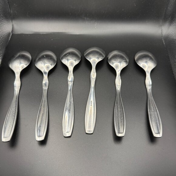 Oneida Vista Stainless Steel Tablespoons Set Of 6 Vintage Flatware Silverware - Picture 3 of 5